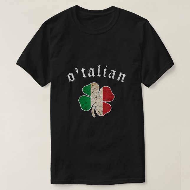 St patricks day Shirt Irish Otalian Italien Shamro T (Design framsida)