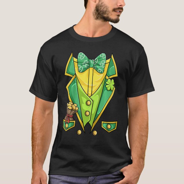 St Patricks Day Shirt Irish Tuxedo Childs Leprecha T Shirt (Framsida)