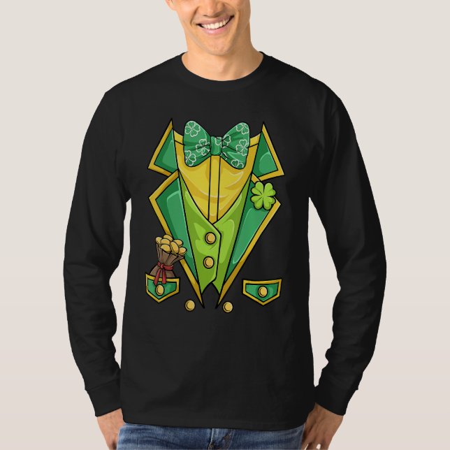 St Patricks Day Shirt Irish Tuxedo Childs Leprecha T Shirt (Framsida)