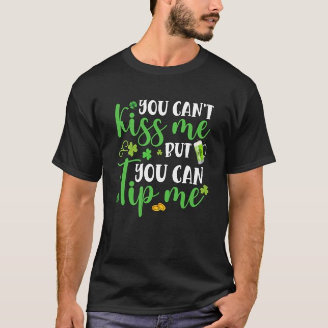 St patricks day Shirt Waitress Bartender Servitör  T (Framsida)