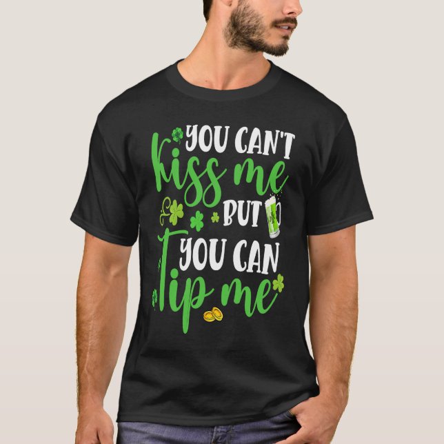St patricks day Shirt Waitress Bartender Servitör  T (Framsida)
