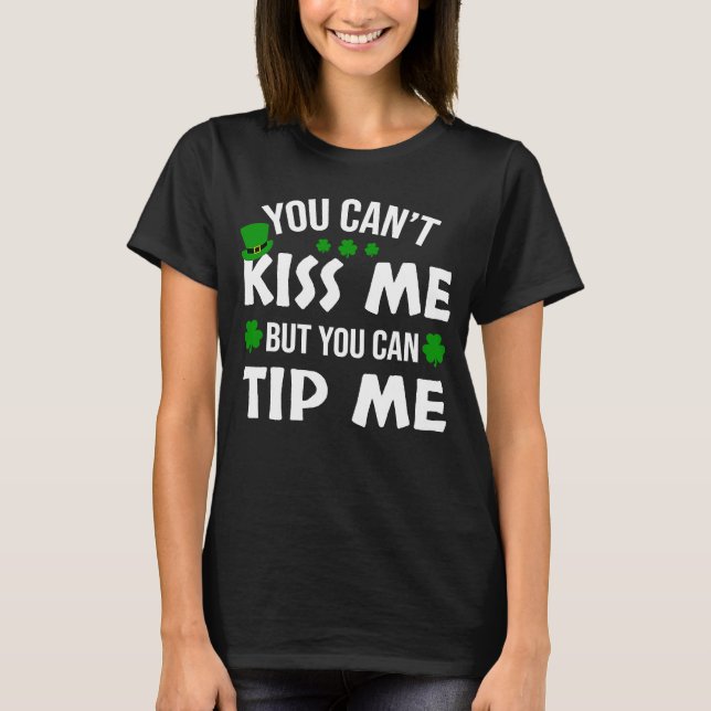 St patricks day Shirt Waitress Bartender Servitör  T (Framsida)