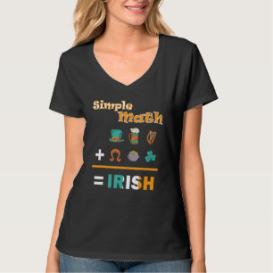 St patrick's day Simple Math för irländskt Pride T Shirt