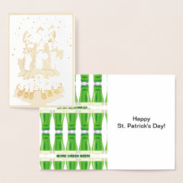 St. Patrick's Day Singing Irish with Beer, ZKOA Folierat Kort