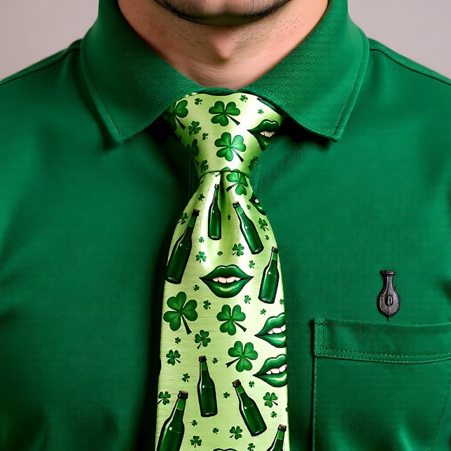 St. Patrick's Day Sip & Smirk slips (St. Patrick’s Day Sip & Smirk Necktie)