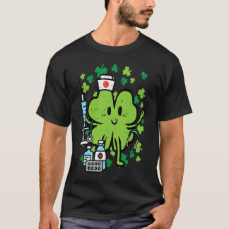St Patricks Day Sjuksköterska Shamrock Saint Patty T Shirt