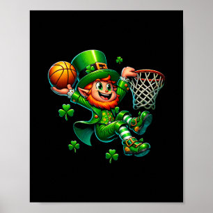 St Patrick's Day Skelett Irländsk Leprechaun Slam  Poster