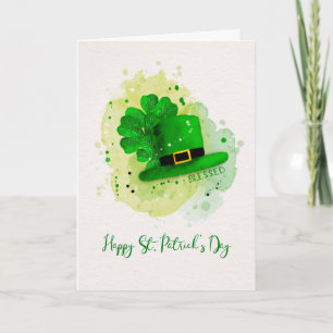 St. Patricks Day Sketchy Doodle Shamrocks Kort
