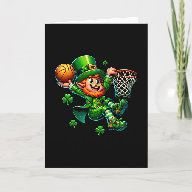 St Patrick's Day Sketll irländsk Leprechaun Slam D Kort (Framsida)