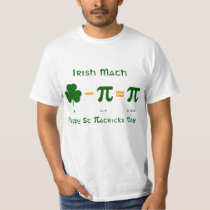 St patricks day & skjorta för Pi-dagkombination T Tee Shirt