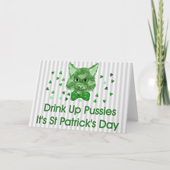 St patrick's day Skrapper-katt Kort (Framsida)