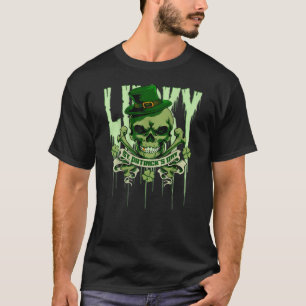 st patrick's day Skull Irish Shamroc-Shamroc-Löv- T Shirt