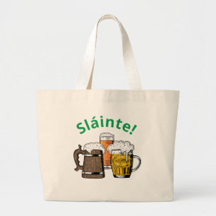 St patrick's day Sláinte Öl Jumbo Tygkasse