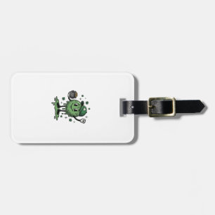 St Patricks Day Slime Maskot Vintage Vector Tröja_ Bagagebricka