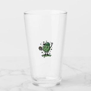 St Patricks Day Slime Maskot Vintage Vector Tröja_ Glaskopp