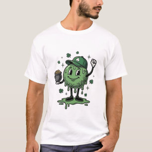 St Patricks Day Slime Maskot Vintage Vector Tröja_ T Shirt