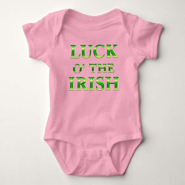 St. Patrick's Day Småbarn Girls Rosa T shirt (Framsida)