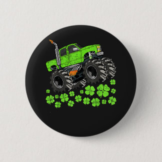 St Patricks Day Småbarn Lucky Monster Truck Knapp