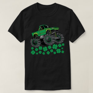St Patricks Day Småbarn Monster Truck Pojkar Prese T Shirt