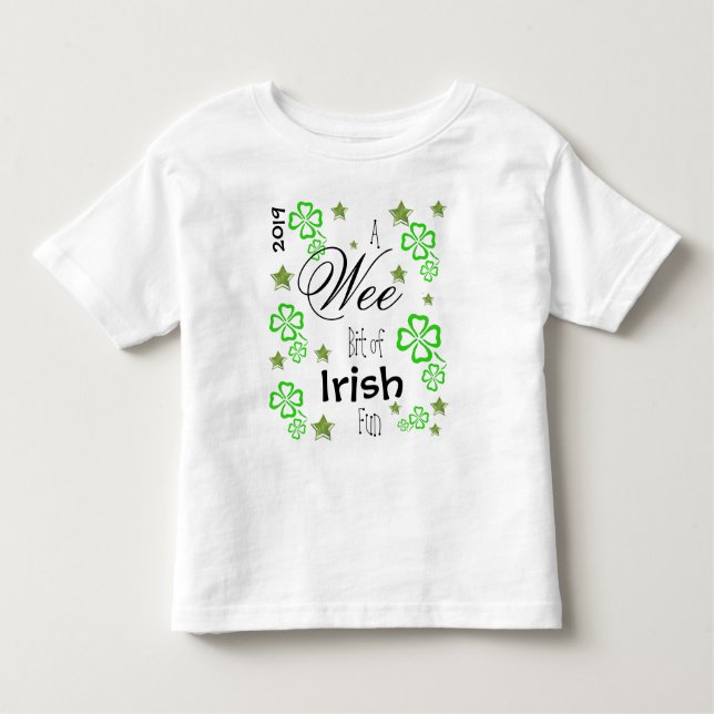 St patrick's day Småbarn T-Shirt med år (Framsida)