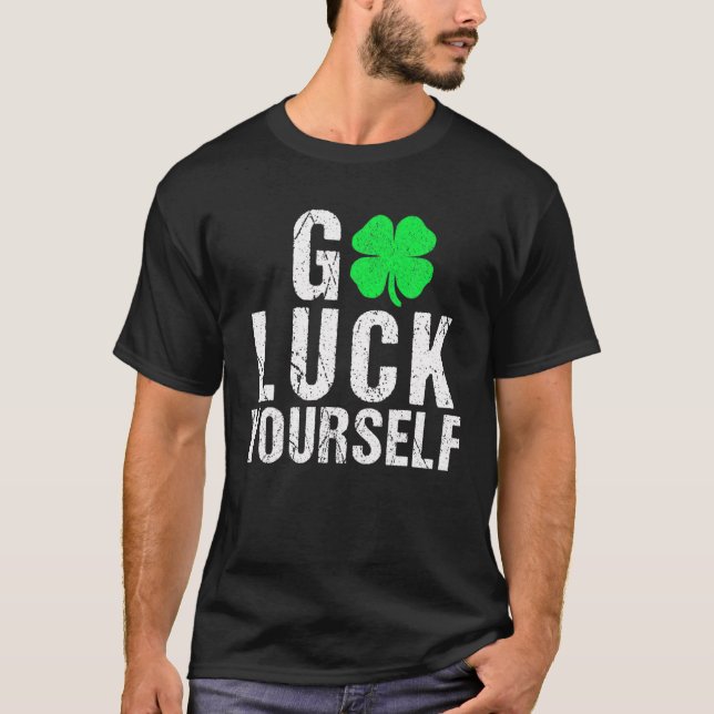 St patrick's day Smeta ut Klöver - Smeta ut katter T Shirt (Framsida)
