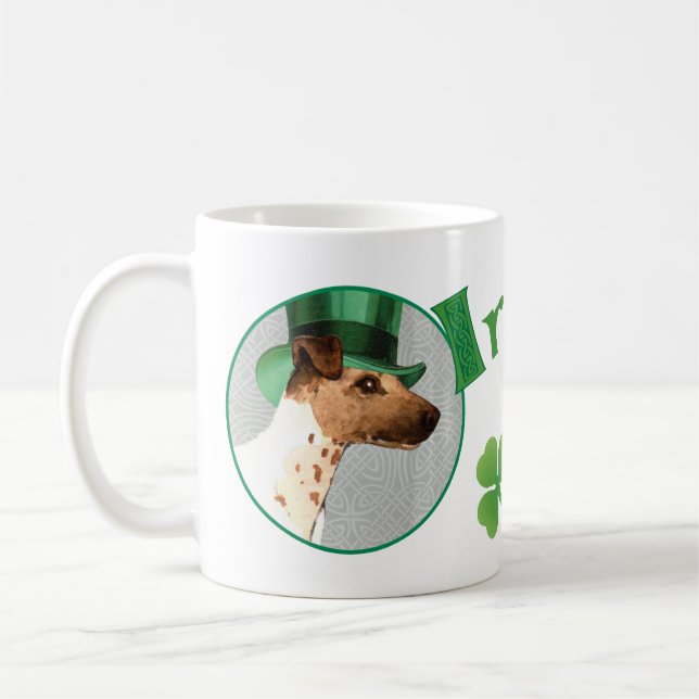 St. Patrick's Day Smooth Fox Terrier Kaffemugg (Vänster)