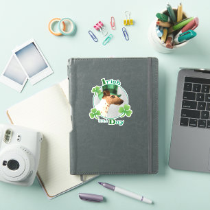 St. Patrick's Day Smooth Fox Terrier Vinyl Sticker Klistermärken