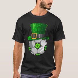 St patrick's day Soccer Ball Leprechaun Shamrock T Shirt