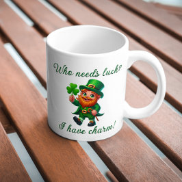 St patricks day som behöver Tur jag har charm Kaffemugg