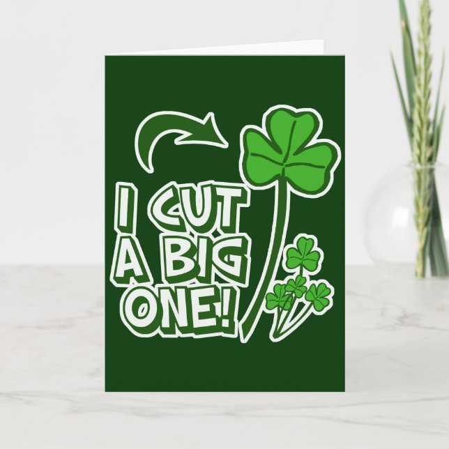 St patrick's day som fiser humor kort (Framsida)