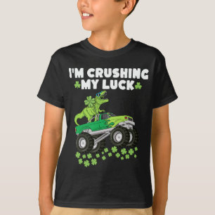 St patricks day som krossar mina Tur T Rex Lastbil Shirt