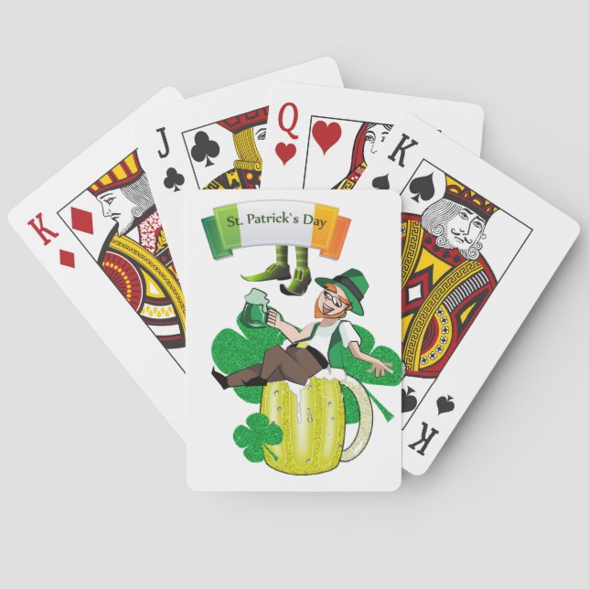 St. Patrick's Day Spela kort Dekk Beer Casinokort (Baksidan)