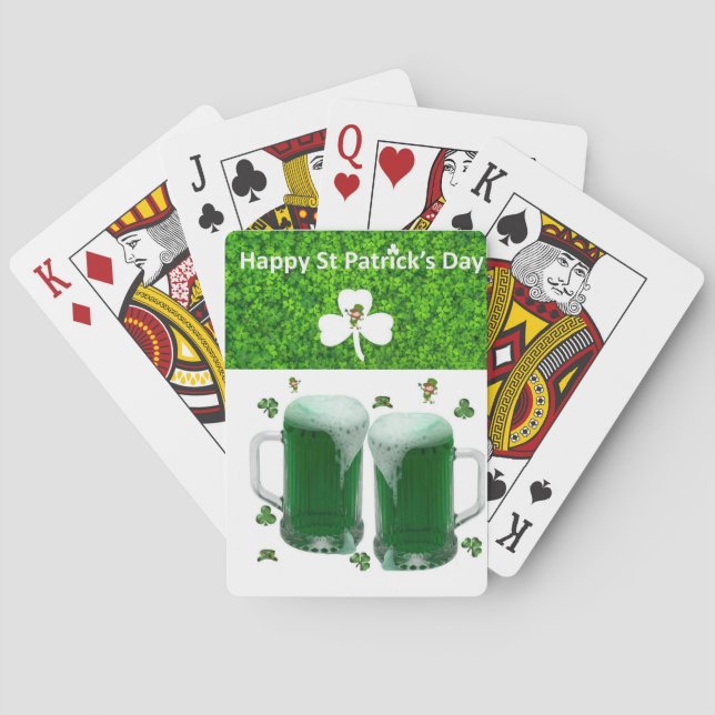St. Patrick's Day Spela kort Dekk Beer Casinokort (Baksidan)