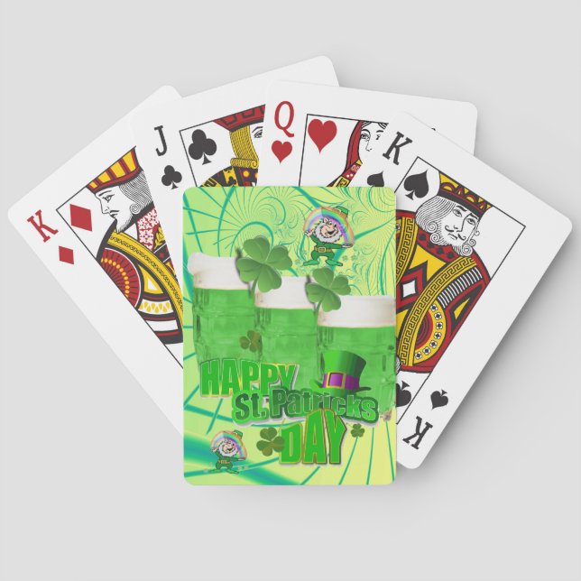 St. Patrick's Day Spela kort Dekk Beer Casinokort (Baksidan)