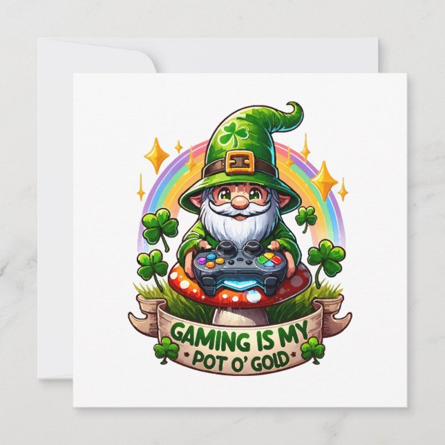 St. Patrick's Day Spelande Gnome (Framsida)