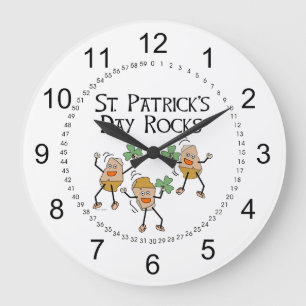 St. Patrick's Day Sten Stor Klocka