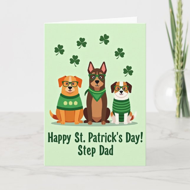 St Patricks Day Steppappa-kort Kort (Framsida)