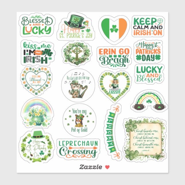 St. Patrick's Day Stickers Klistermärken (Ark)