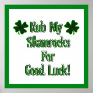 St. Patrick's Day - stjäl mina Shamrocks till Lyck Poster