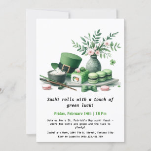 St. Patrick's Day Sushi – Rullar i det gröna! Inbjudningar