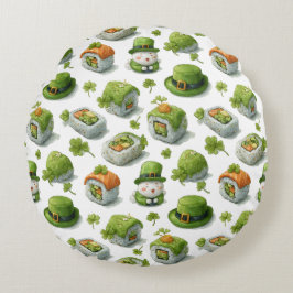 St. Patrick's Day Sushi-rullar & Shamrock Rund Kudde