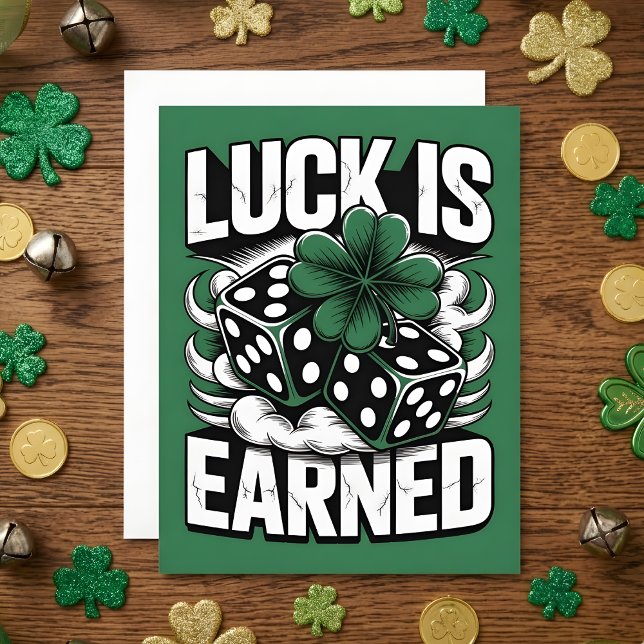 St Patrick's Day Tärning Klöver Kort (Skapare uppladdad)