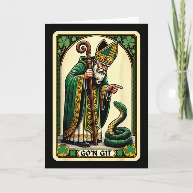 St Patricks Day Tarotkort Go'n Git Rolig St Patri Kort (Framsida)