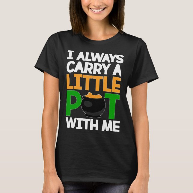 St patricks day Te: Jag har alltid lite Wi-Fi T Shirt (Framsida)
