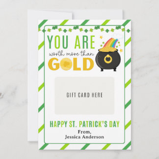 St. Patrick's Day Teacher Appreciation Gift Card Inbjudningar