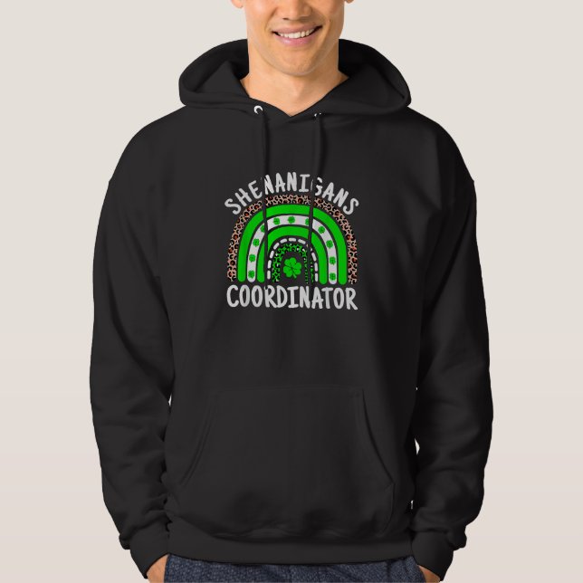 St Patricks Day Teacher Professional Shenanigans C Hoodie (Framsida)