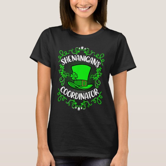St Patricks Day Teacher Professional Shenanigans C T Shirt (Framsida)