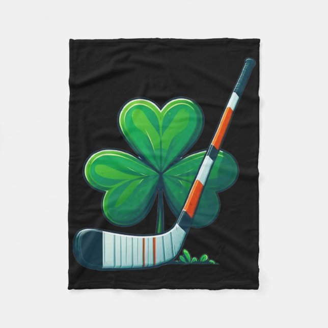 St Patricks Day Tee Shamrock Shirt Hockey St Patri Fleecefilt (Framsidan)
