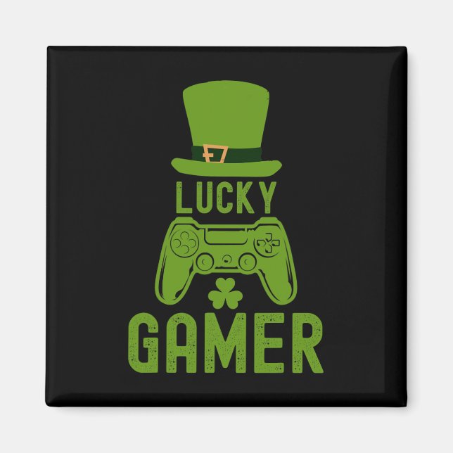 St patricks day Tee Shamrock St Patrick Lucky Game Magnet (Framsidan)