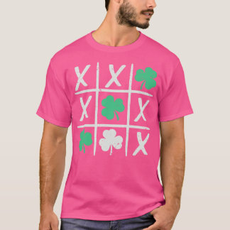 St patricks day TicTacToe Lucky Shamrock T Shirt